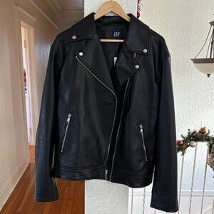 NWT GAP Vegan Leather Moto Jacket XL Tall